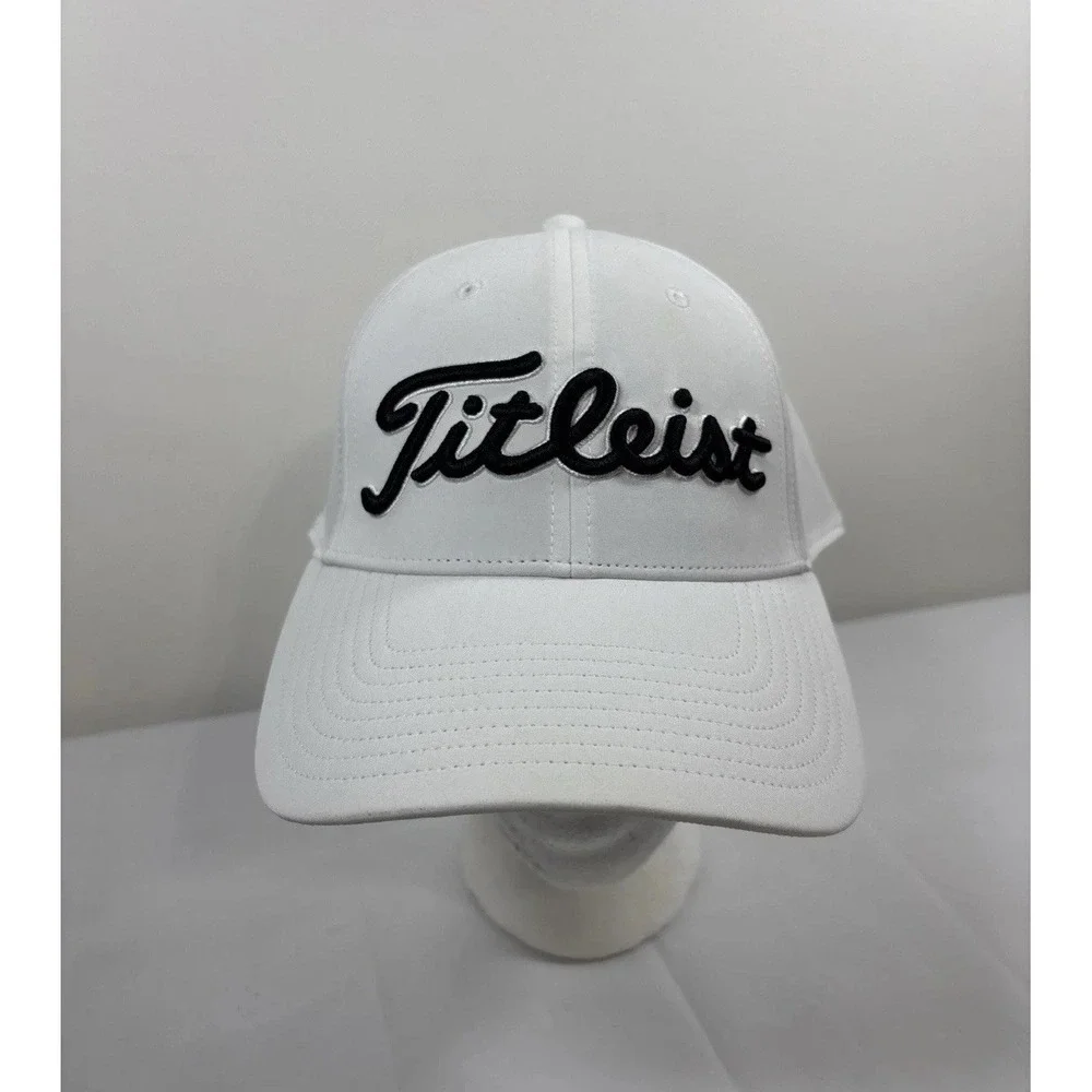 Titleist Golf Hat White Adjustable T‎ Series Embroidered Logo Tour Performance